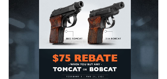 Image for news headline - $75 Back When You Buy A Tomcat And Bobcat Pistols
