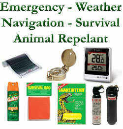 Camping Emergency Gear, Weather, Navigation, Survival and Animal Repelant