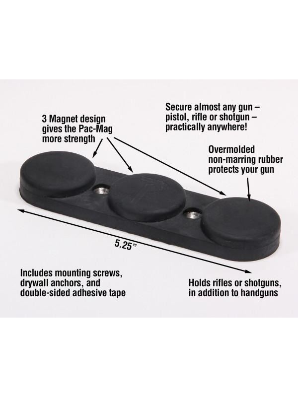 Lyman Concealment Magnet Black 3 Design Includes Mounting Screws Drywall Anchors and Double-Sided Adhesive Tape 0