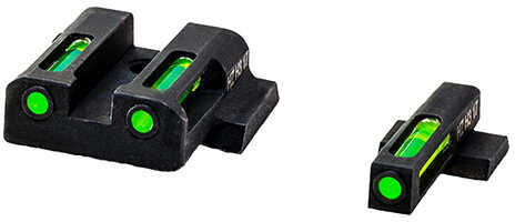 Hi-Viz LiteWave H3 Tritium/Litepipe Night Sights Fits S&W Shield Front Green and Rear MPSN321
