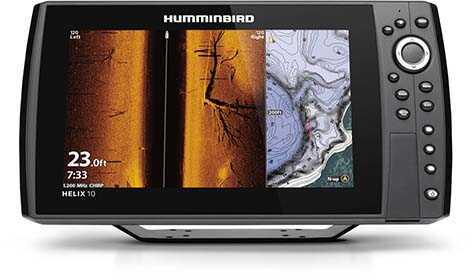 Humminbird HELIX; 10 CHIRP MEGA SI Fishfinder/GPS Combo G3N w/Transom Mount Transducer