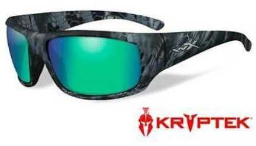 Wiley X Omega Sunglasses - Polarized Emerald Mirror Lens - Kryptek Neptune Frame