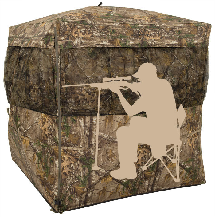 Browning 5954105 Mirage Ground Blind 600D Polyester Realtree Xtra 59" W D 66" H