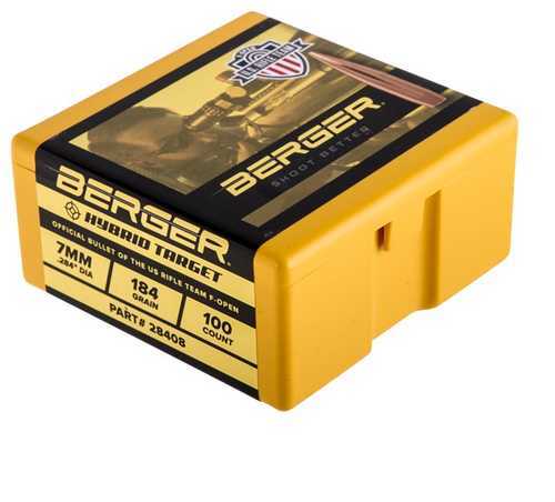 Berger Bullet F-Open 7mm 184 Grain Hybrid 100 Bx