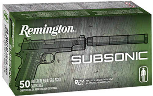 Remington Subsonic Handgun Ammunition .45 Auto 230Gr FNEB 830 Fps 50/ct