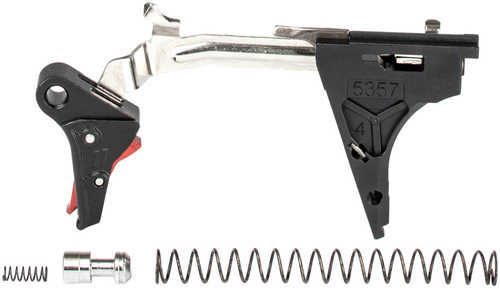 Zev Pro Trigger Drop-in Kit for Glock 17/19/26/34 Gen4 Compatible 9mm Luger Black/red Aluminum Flat