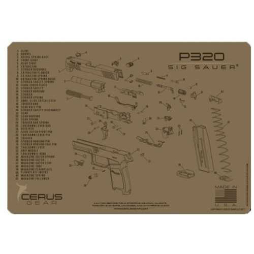 CERUS Gear 3MM PROMATS 12"X17" Sig320 Schematic Coyote
