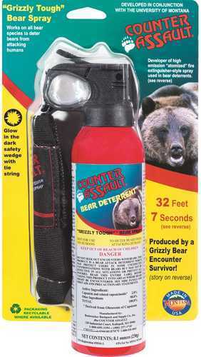 Counter Assault 15067025 Bear Spray W/Holster 32 ft- 7 Seconds Range 8.10 Oz