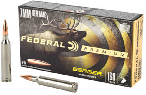 7mm Rem Mag 168 Grain Jacketed Hollow Point 20 Rounds Federal Ammunition 7mm Remington Magnum