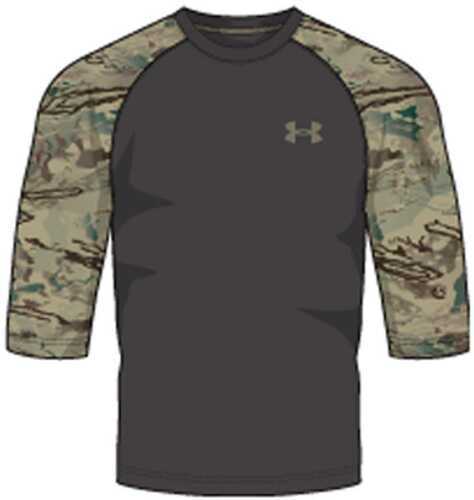 Under Armour Mens Hunt Baseball Tee Shirt Carcoal/Bayou Medium Model: 1300298-019-MD