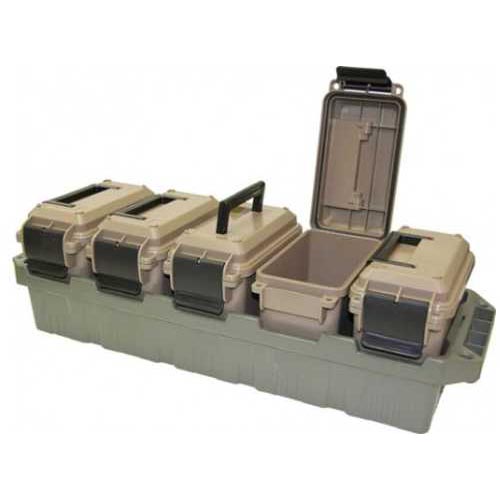 MTM Ammo Crate 5 can Mini Dark Earth/Army Green Model: AC5C