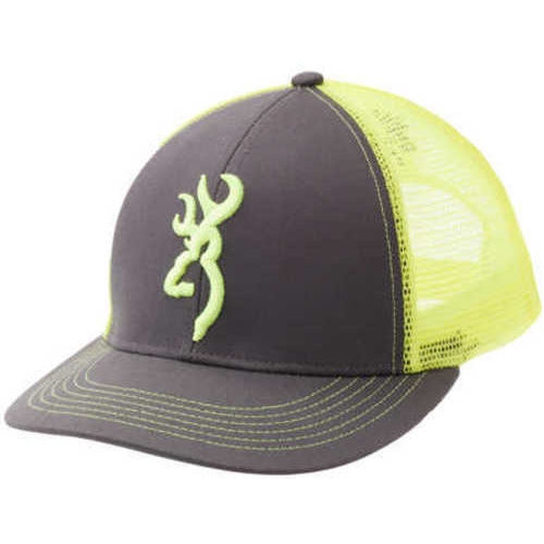 Browning Flashback Hat Charcoal/ Neon Green-img-0