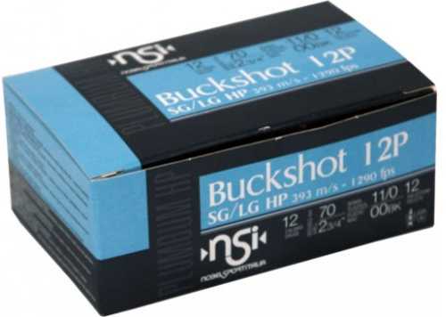 Nobel Sport LE Buckshot 12 Gauge 2 3/4" 00 12 Pellets 10 Rounds Ammunition