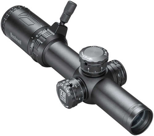 Bushnell AR Optics Rifle Scope 30mm Tube 1-8x 24mm 1/10 Mil Adjustments First Focal Illuminated BTR-1 Reticle MATTE