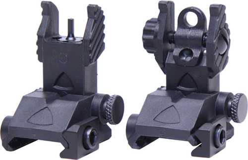 GUNTEC Folding Poly Sight Set Thin Profile Black