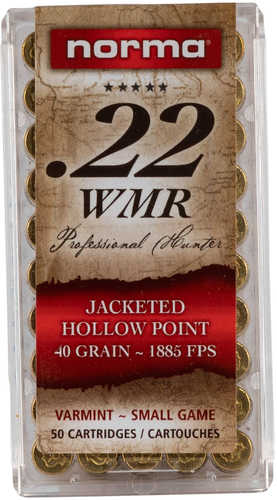 22 Win Mag Rimfire 40 Grain Hollow Point 50 Rounds Norma Ammunition Winchester Magnum