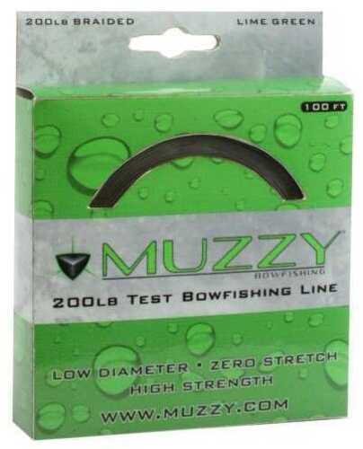 Muzzy 200# Braided Bowfishing Line-100 ft. Spool-Lime Green