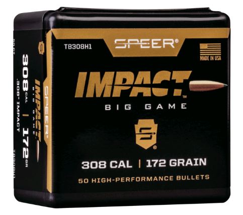 Speer Bullets TB308H1 Impact 30 Caliber .308 172 Gr Slipstream Polymer Tip 50 Box