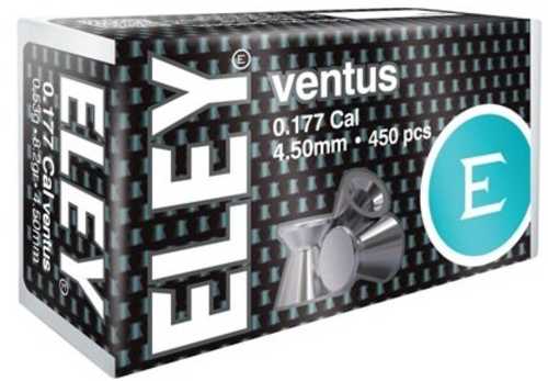 ELEY VENTUS Pellets .177 4.50MM 8.2 GRAINS 450-Pack