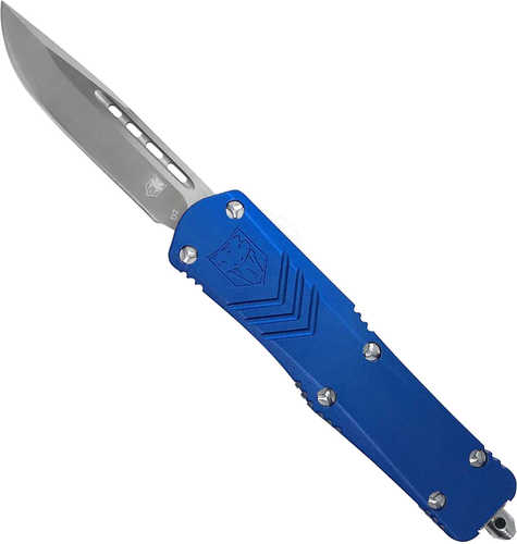 Cobra Tec Knives Sblufsxsdns Fs-x Small 2.50" D2 Steel Drop Point Aluminum Blue