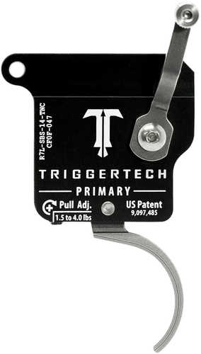 TriggerTech R7LSBS14TNC Primary without Bolt Release Left Hand Remington 700 Single-Stage Traditional Curved 1.50-4.00 l