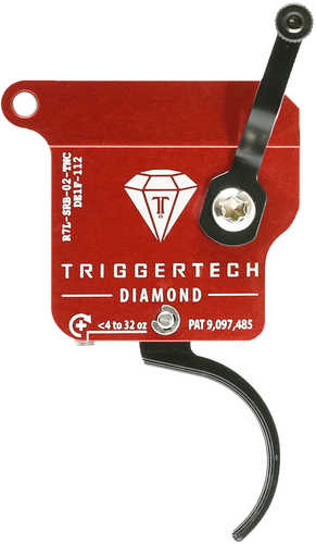 TriggerTech R7LSRB02TNC Diamond without Bolt Release Left Hand Remington 700 Single-Stage Traditional Curved 0.30-2.00 l