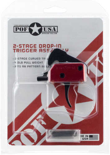Patriot Ordnance Factory USA AR-15 Drop In Trigger System 2 Stage 4.5lb Curved Shoe Aluminum Housing