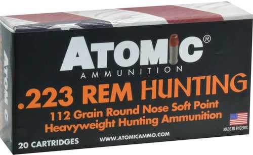 223 Rem 112 Grain Round Nose 20 Rounds Atomic Ammunition Remington