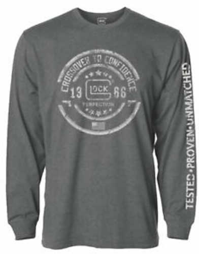 Glock Crossover Long Sleeve T-Shirt Grey Xl