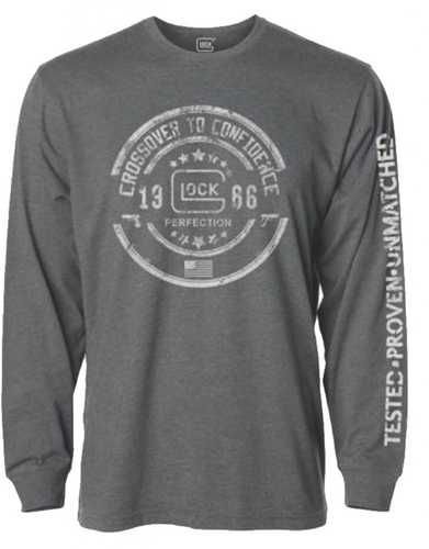 Glock Crossover Long Sleeve Tshirt Color Gray Size Small