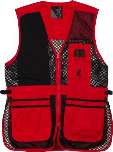 Browning Mesh Shooting Vest R-hand Small Black/red Trim