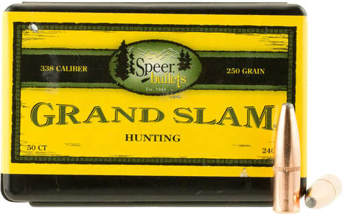 Speer Bullet 338 Caliber 250 Grains Grand Slam .338" 50/Box