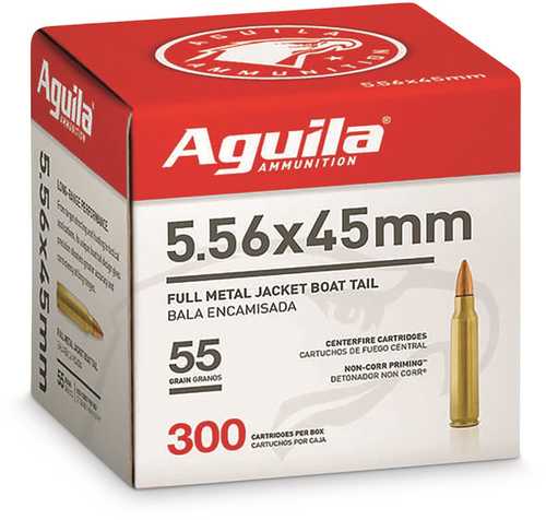 223 Rem 55 Grain Full Metal Jacket 300 Rounds Aguila Ammunition 223 Remington