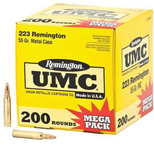 223 Rem 55 Grain Full Metal Jacket 200 Rounds Remington Ammunition