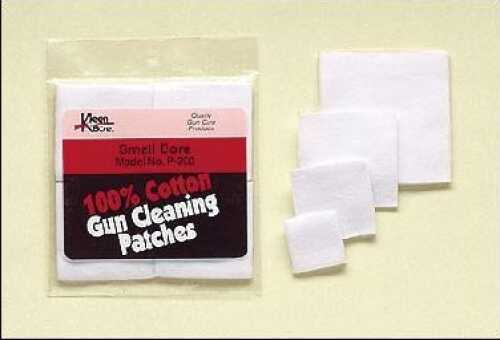 Kleen-Bore P200 Super Shooter Cleaning Patches Cotton 100 Pack 7/8" Square Smallbore