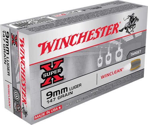9mm Luger 147 Grain FMJ 50 Rounds Winchester Ammunition