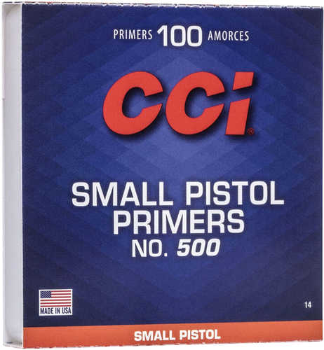 CCI Primers #500 Standard Small Pistol per 1,000