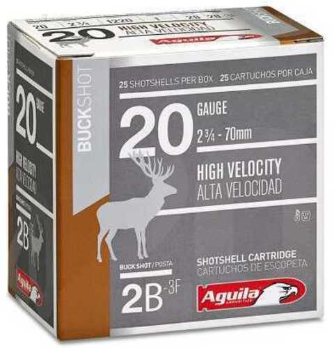 20 Gauge 2-3/4" Lead Buck 3/4 25 Rounds Aguila Shotgun Ammunition