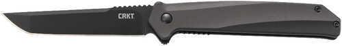 Columbia River K500GKP Helical 3.52" Plain Anodized Aluminum Black Handle Folding D2 Steel Knife