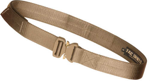 TACSHIELD (Military Prod) Tactical Gun Belt With Cobra Buckle 30"-34" Webbing Coyote Small 1.50" Wide