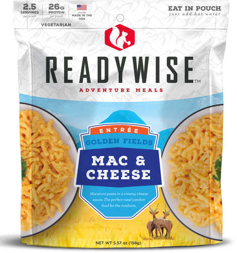 Wise Foods Outdoor Food Kit Golden Fields Mac And Cheese Cheesy Pasta 6 Per Case 2.5 Servings Outdoor Camping P