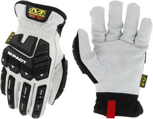Mechanix Wear Durahide M-Pact Hd Driver Medium White Leather Gloves