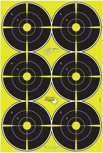 Allen 15355 EZ-Aim Splash Bullseye Non-Adhesive Paper Target 12.50" W X 18.25" H 8 Per Pkg