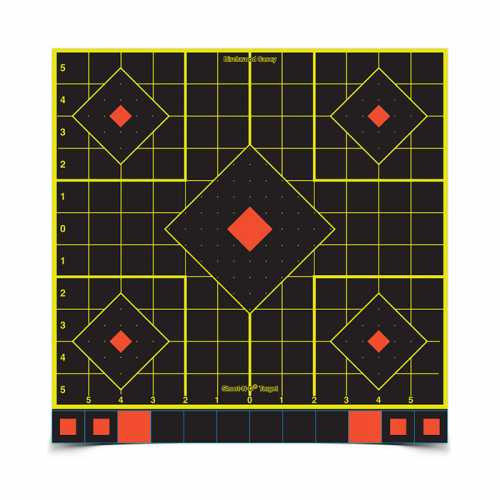 Allen 15378 EZ-Aim Splash Shooting Kit Paper Sight-In Grid Black/Orange 3 Per Pkg