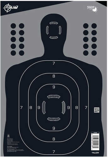 Allen EZ Aim Paper Bullseye Target 12-Pk 12"X12"