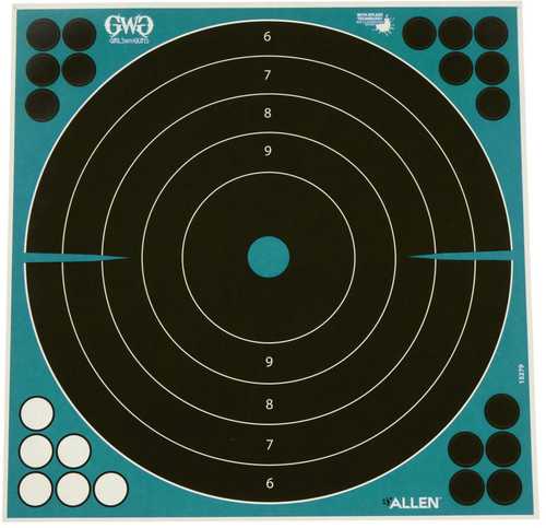 Allen 15279 GWG Splash Self-Adhesive Paper 12" Bullseye Turquoise/Black 5 Pack