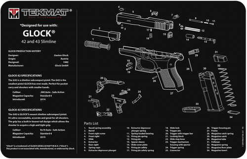 Beck TEK LLC (TEKMAT) TEKR20Glock4243 Glock 42/43-img-0