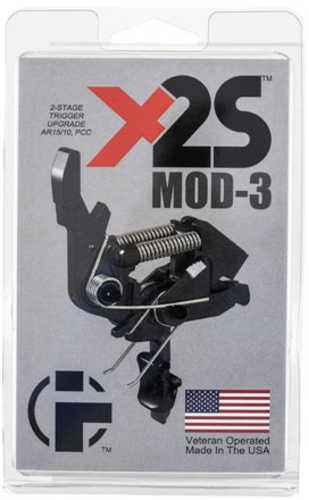 Hiperfire X2S Mod-3 Semi Drop-In Trigger Kit 2-Stage Fits AR15/AR10/PCC/MPX Black Color Nitride Finish Flat