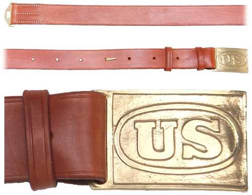Cimarron 1874 Belt With "U.S." Plate Brown Belt