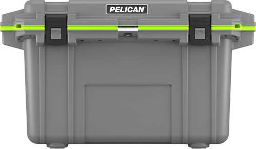 Pelican 70QT Elite Cooler Dark Gray/ Green Trim